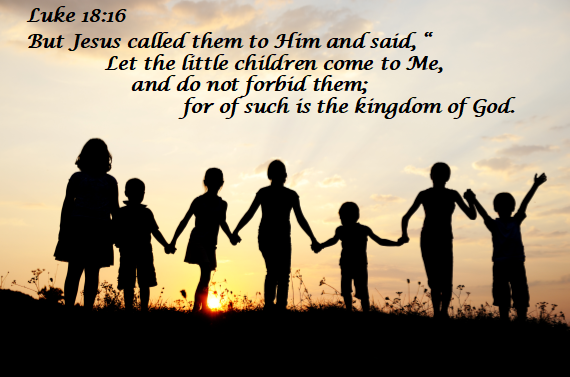 children sunset Luke 18.16